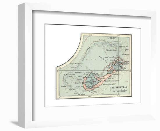 Inset Map of the Bermudas. Caribbean Islands-Encyclopaedia Britannica-Framed Giclee Print