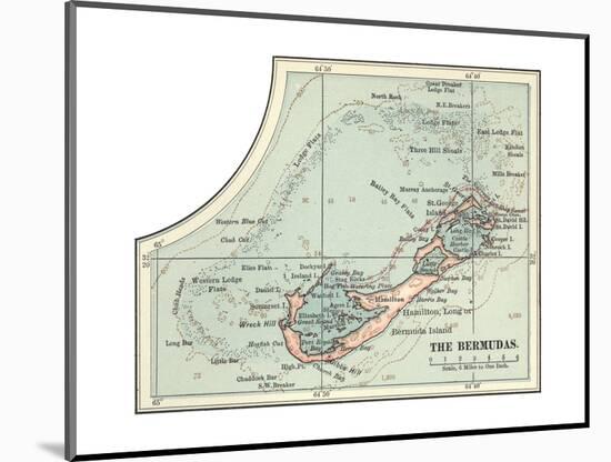 Inset Map of the Bermudas. Caribbean Islands-Encyclopaedia Britannica-Mounted Giclee Print