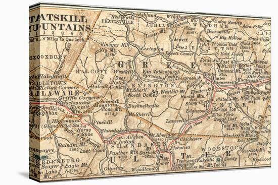 Inset Map of the Catskill Mountains, New York-Encyclopaedia Britannica-Stretched Canvas