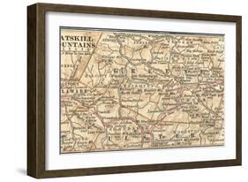 Inset Map of the Catskill Mountains, New York-Encyclopaedia Britannica-Framed Art Print