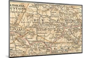 Inset Map of the Catskill Mountains, New York-Encyclopaedia Britannica-Mounted Art Print