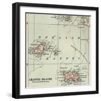 Inset Map of the Channel Islands. Guernsey; Jersey; United Kingdom-Encyclopaedia Britannica-Framed Art Print