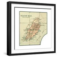 Inset Map of the Isle of Man. United Kingdom-Encyclopaedia Britannica-Framed Giclee Print