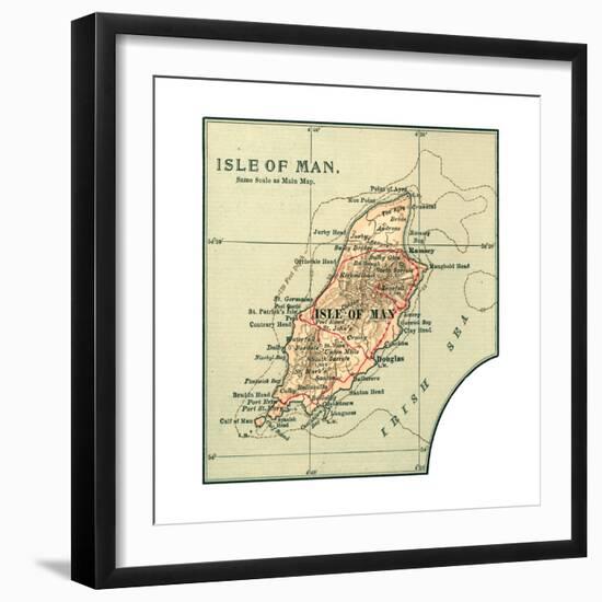 Inset Map of the Isle of Man. United Kingdom-Encyclopaedia Britannica-Framed Giclee Print