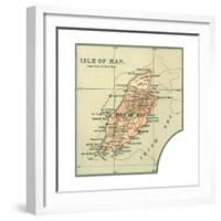 Inset Map of the Isle of Man. United Kingdom-Encyclopaedia Britannica-Framed Giclee Print