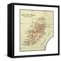Inset Map of the Isle of Man. United Kingdom-Encyclopaedia Britannica-Framed Stretched Canvas