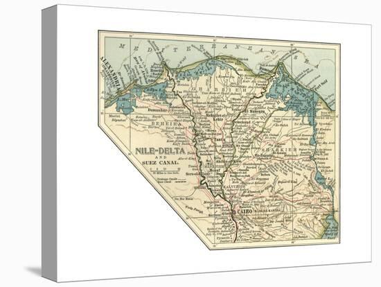 Inset Map of the Nile Delta and Suez Canal. Egypt-Encyclopaedia Britannica-Stretched Canvas