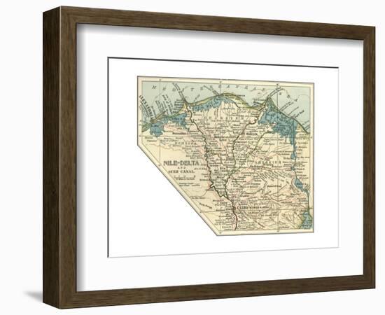 Inset Map of the Nile Delta and Suez Canal. Egypt-Encyclopaedia Britannica-Framed Giclee Print