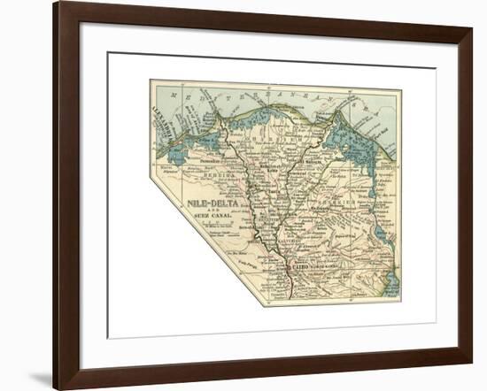 Inset Map of the Nile Delta and Suez Canal. Egypt-Encyclopaedia Britannica-Framed Giclee Print