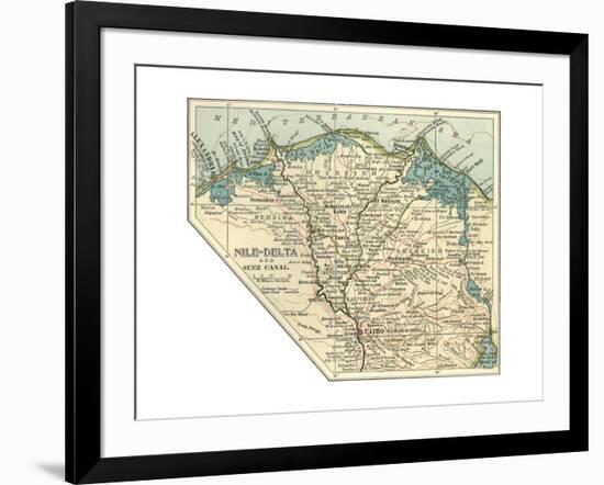 Inset Map of the Nile Delta and Suez Canal. Egypt-Encyclopaedia Britannica-Framed Giclee Print