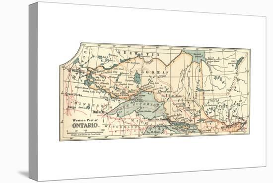 Inset Map of the Western Part of Ontario, Canada-Encyclopaedia Britannica-Stretched Canvas