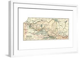 Inset Map of the Western Part of Ontario, Canada-Encyclopaedia Britannica-Framed Giclee Print