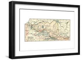 Inset Map of the Western Part of Ontario, Canada-Encyclopaedia Britannica-Framed Premium Giclee Print