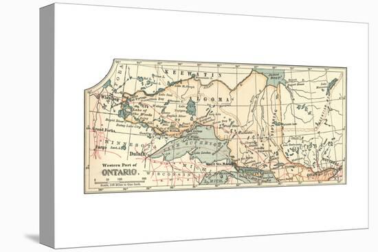 Inset Map of the Western Part of Ontario, Canada-Encyclopaedia Britannica-Stretched Canvas