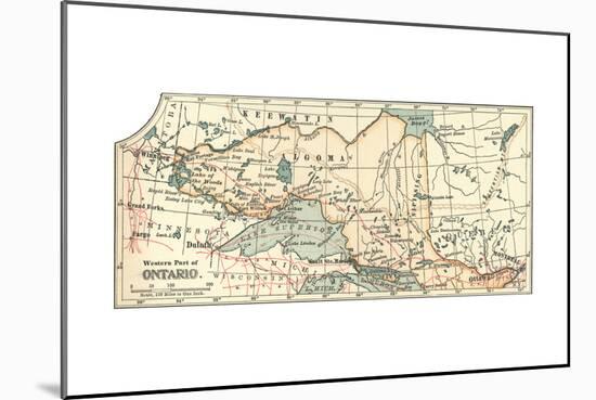 Inset Map of the Western Part of Ontario, Canada-Encyclopaedia Britannica-Mounted Giclee Print