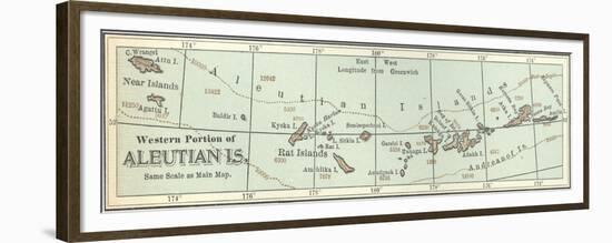 Inset Map of the Western Portion of the Aleutian Islands. Alaska-Encyclopaedia Britannica-Framed Premium Giclee Print