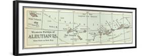 Inset Map of the Western Portion of the Aleutian Islands. Alaska-Encyclopaedia Britannica-Framed Premium Giclee Print