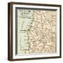 Inset Map of Valparaiso, Santiago and Vicinity. Chile-Encyclopaedia Britannica-Framed Art Print