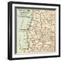 Inset Map of Valparaiso, Santiago and Vicinity. Chile-Encyclopaedia Britannica-Framed Art Print