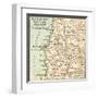 Inset Map of Valparaiso, Santiago and Vicinity. Chile-Encyclopaedia Britannica-Framed Art Print