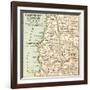 Inset Map of Valparaiso, Santiago and Vicinity. Chile-Encyclopaedia Britannica-Framed Art Print