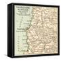 Inset Map of Valparaiso, Santiago and Vicinity. Chile-Encyclopaedia Britannica-Framed Stretched Canvas