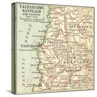 Inset Map of Valparaiso, Santiago and Vicinity. Chile-Encyclopaedia Britannica-Stretched Canvas