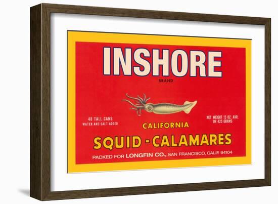 Inshore Brand Squid - Calamares-Paris Pierce-Framed Art Print