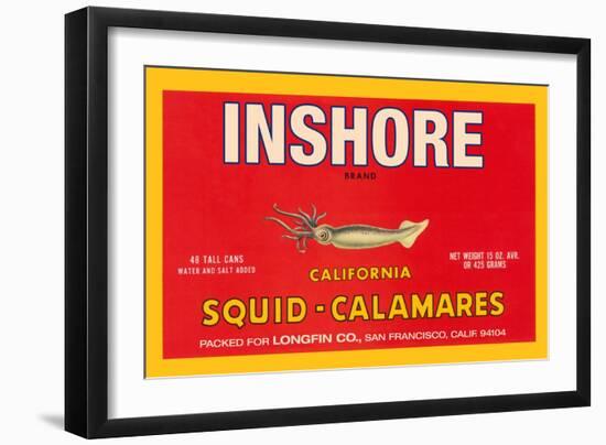 Inshore Brand Squid - Calamares-Paris Pierce-Framed Art Print