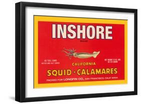 Inshore Brand Squid - Calamares-Paris Pierce-Framed Art Print