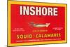 Inshore Brand Squid - Calamares-Paris Pierce-Mounted Art Print