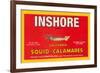 Inshore Brand Squid - Calamares-Paris Pierce-Framed Art Print