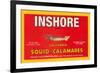 Inshore Brand Squid - Calamares-Paris Pierce-Framed Art Print