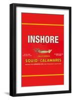 Inshore Brand Squid - Calamares-Paris Pierce-Framed Art Print