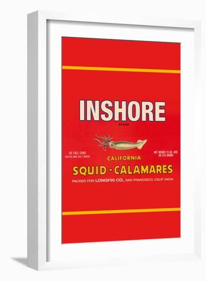 Inshore Brand Squid - Calamares-Paris Pierce-Framed Art Print