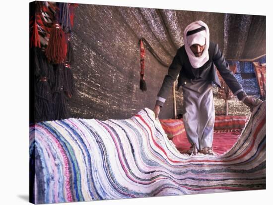 Inside a Bedouin Tent, Sinai, Egypt, North Africa, Africa-Nico Tondini-Stretched Canvas