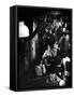 Inside a Crowded Pub with Couple Kissing, St. Germain Des Pres-Gjon Mili-Framed Stretched Canvas