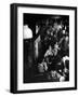 Inside a Crowded Pub with Couple Kissing, St. Germain Des Pres-Gjon Mili-Framed Photographic Print