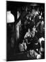 Inside a Crowded Pub with Couple Kissing, St. Germain Des Pres-Gjon Mili-Mounted Photographic Print