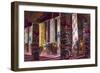 Inside a praying hall in Drepung Monastery, monasteries of Tibet, Lhasa, Tibet, China-Keren Su-Framed Photographic Print