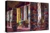 Inside a praying hall in Drepung Monastery, monasteries of Tibet, Lhasa, Tibet, China-Keren Su-Stretched Canvas