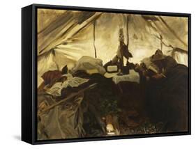 Inside a Tent in the Canadian Rockies-John Singer Sargent-Framed Stretched Canvas