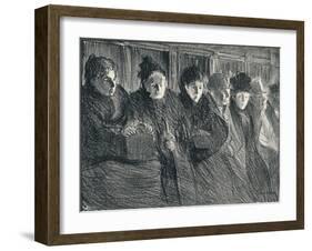 Inside a Tramcar, 1896, (1898)-Theophile Alexandre Steinlen-Framed Giclee Print