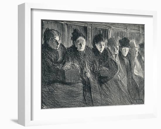 Inside a Tramcar, 1896, (1898)-Theophile Alexandre Steinlen-Framed Giclee Print