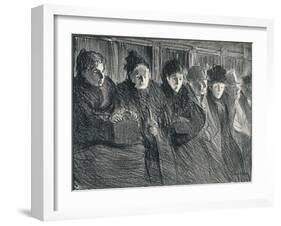 Inside a Tramcar, 1896, (1898)-Theophile Alexandre Steinlen-Framed Giclee Print