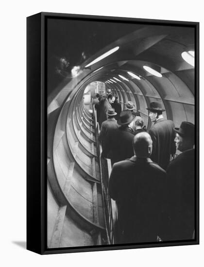 Inside Atomium at Brussels World's Fair-null-Framed Stretched Canvas