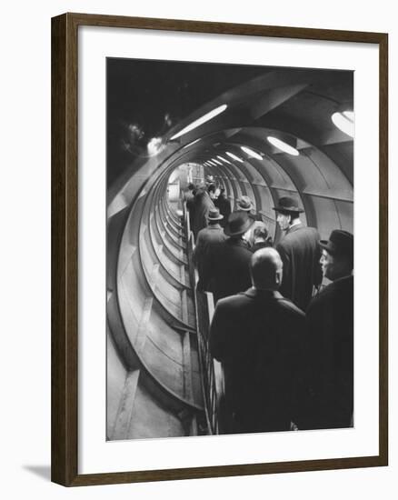 Inside Atomium at Brussels World's Fair-null-Framed Photographic Print