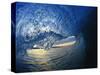 Inside Breaking Ocean Wave-David Pu'u-Stretched Canvas