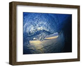 Inside Breaking Ocean Wave-David Pu'u-Framed Photographic Print