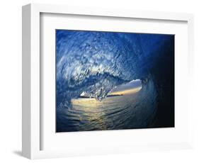 Inside Breaking Ocean Wave-David Pu'u-Framed Photographic Print